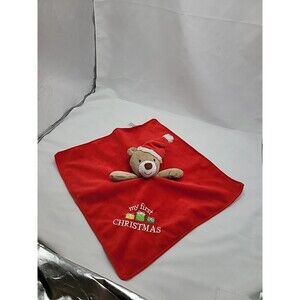 Baby Starters My First Christmas Teddy Bear Lovey Rattle Plush Security Blanket